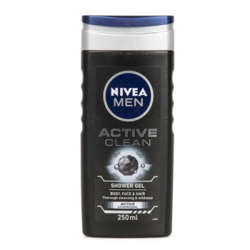 Nivea gel douche 3en1 homme efficacité charbon 250 ml