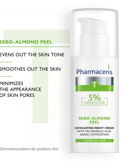 Pharmaceris T Sebo Almond Peel Crème Nuit Exfoliante 50ml